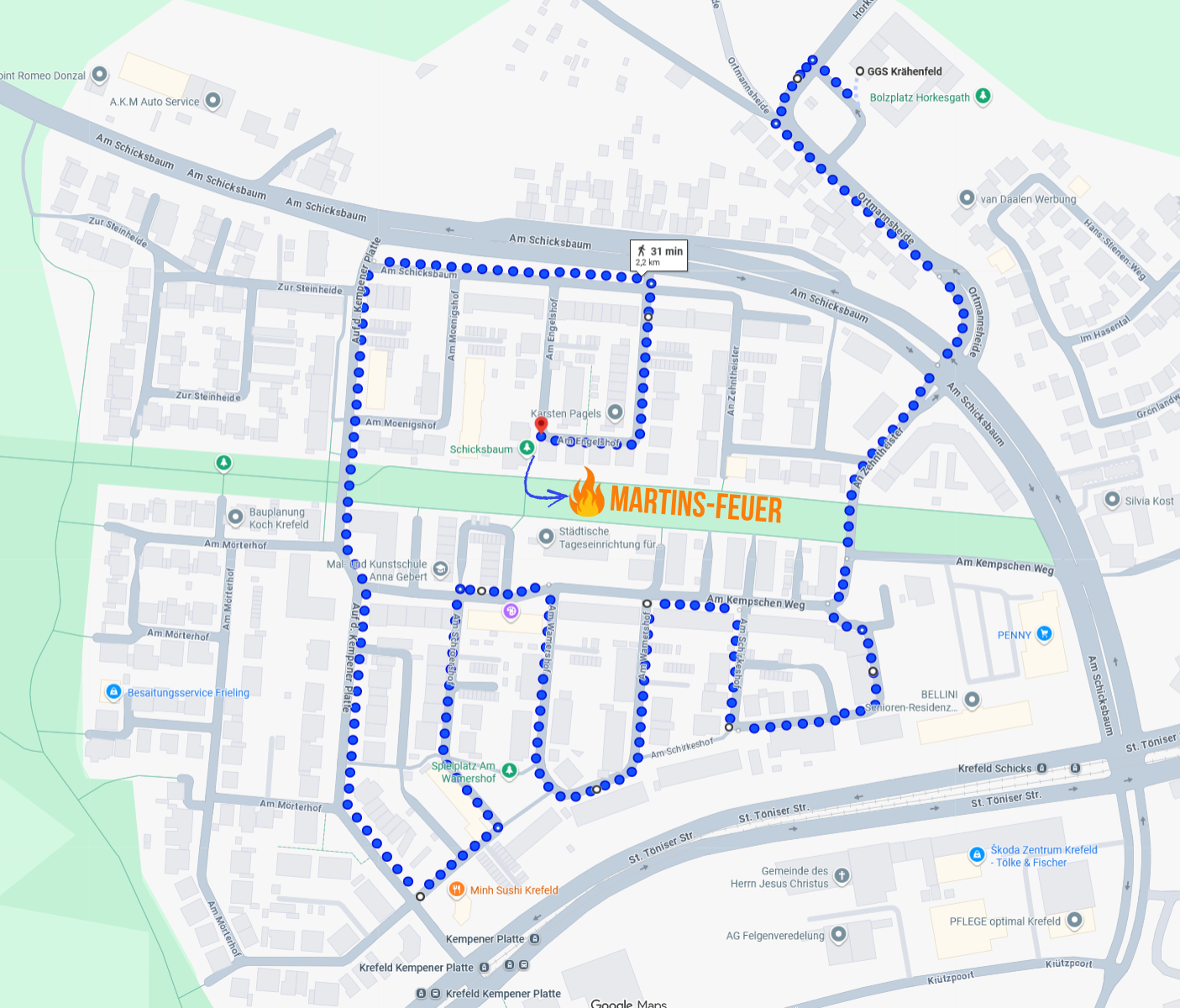 Zugweg St. Martinszug